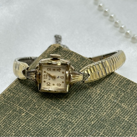 10K RGP Gold 1950´s Elgin De Luxe Wind-Up Watch